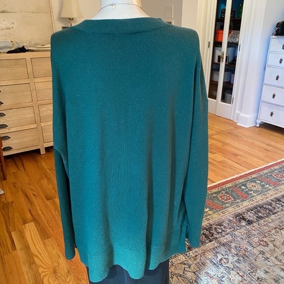 LOFT Dark Green Tunic Sweater - Size L - Picture 4 of 10